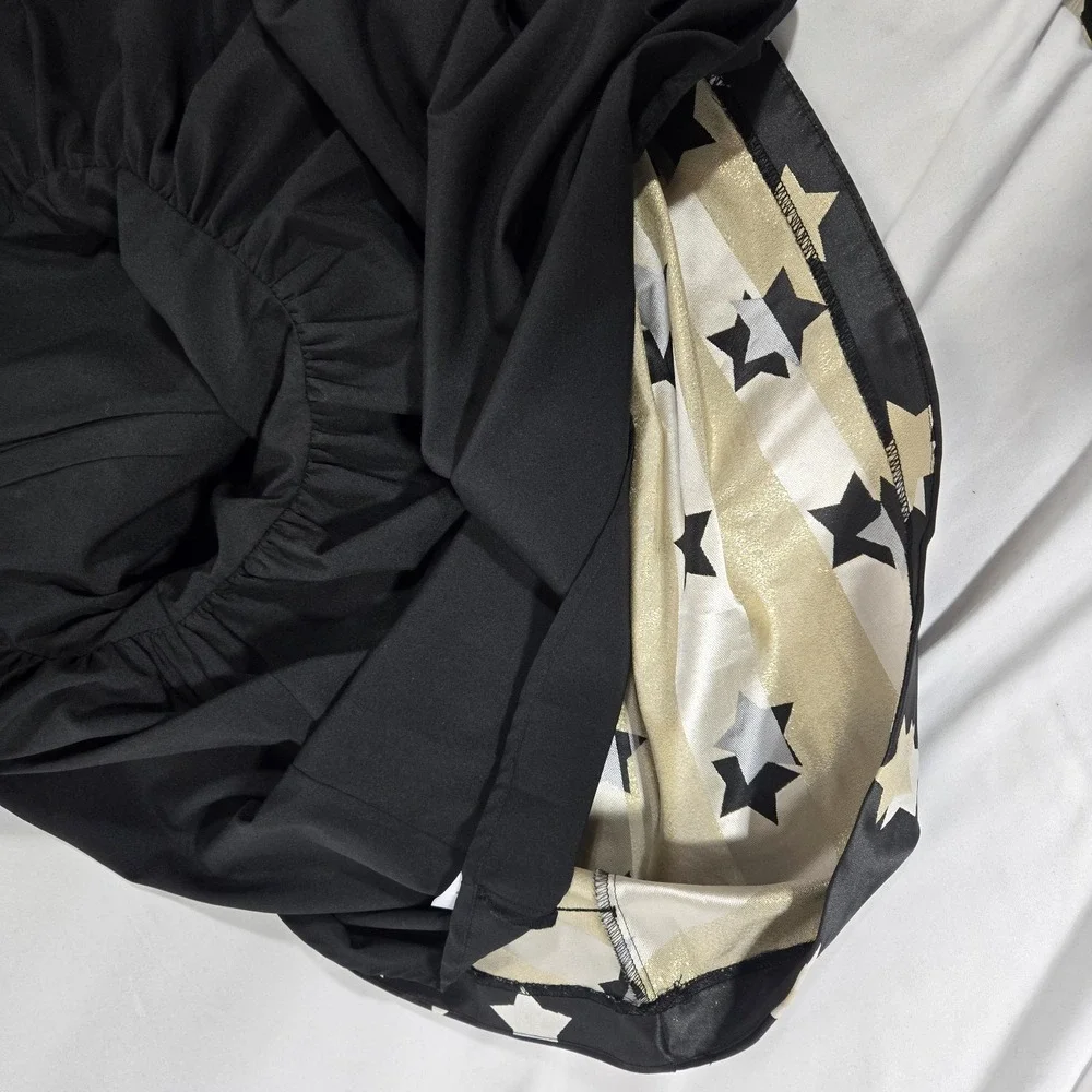 Gymboree Black Dress | Silver and Gold Stars | Size 12 Girls